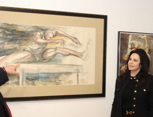 Art Committee Members View Original Ernie Barnes Pieces at ASAMA